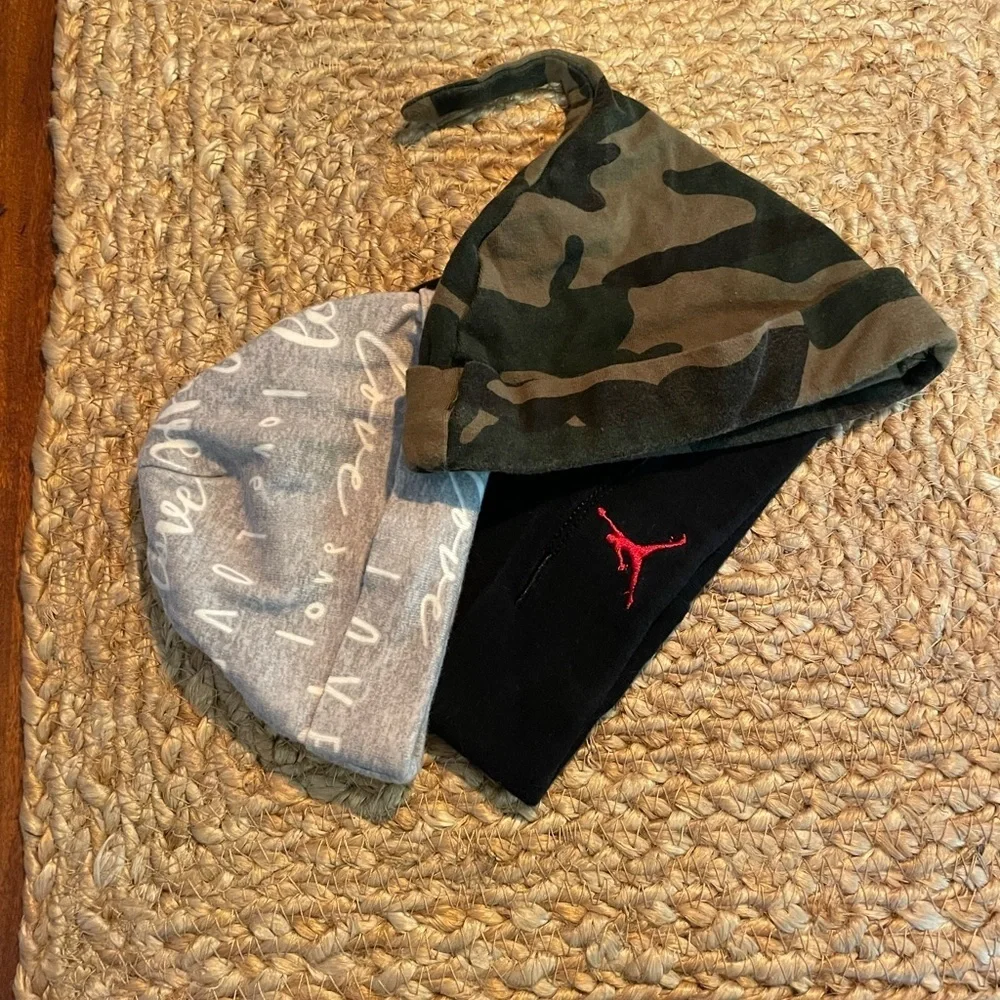 3 infant hats